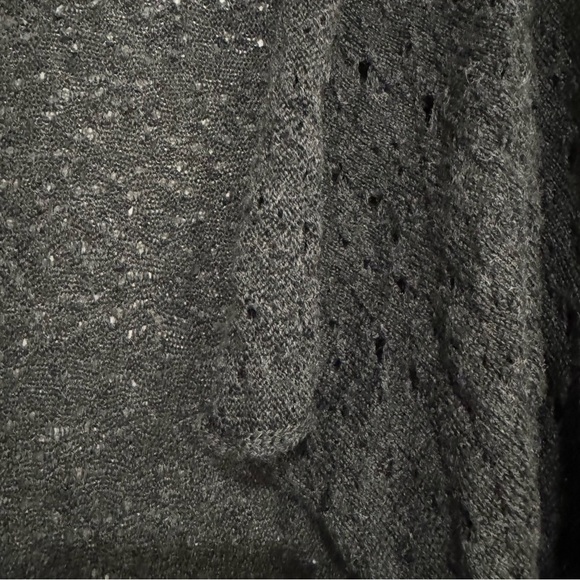 Eileen Fisher | Waterfall Open Cardigan Cotton Charcoal Size Petite Small - Picture 5 of 5